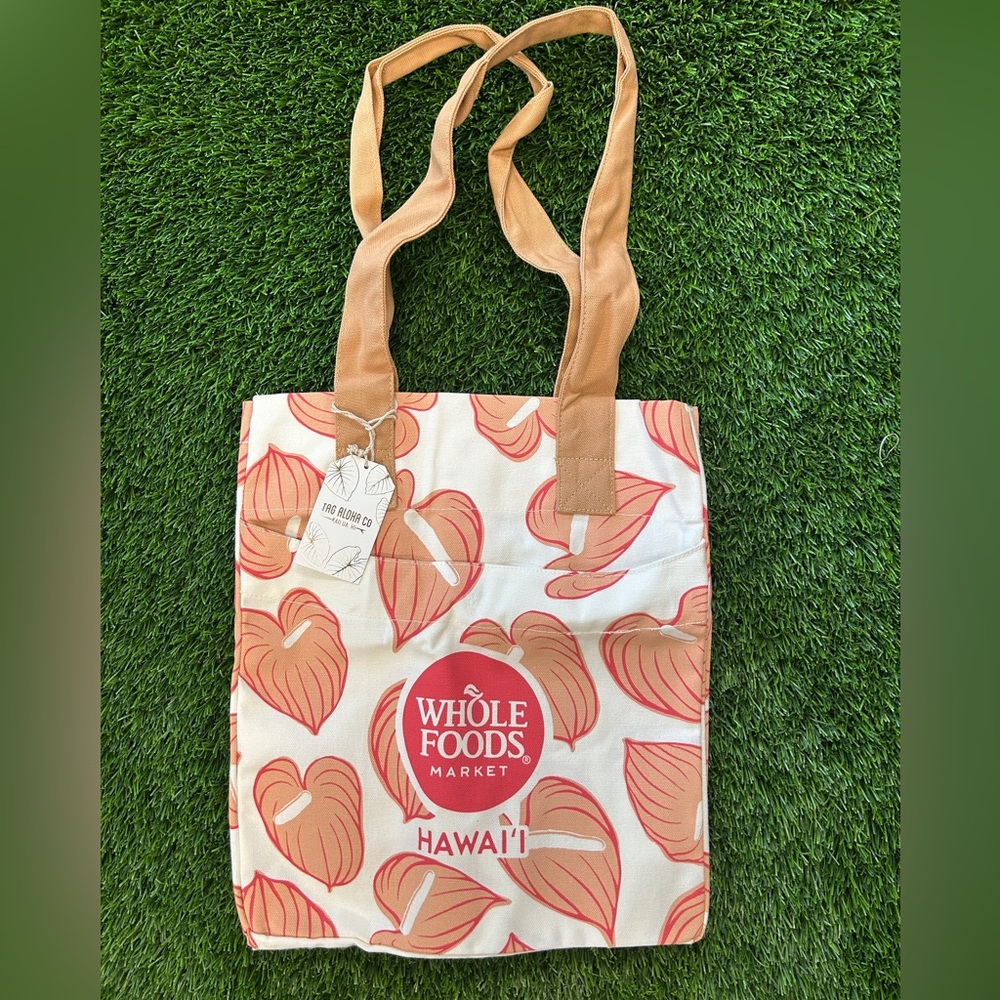 Whole Foods Hawaii Large Anthurium Flower Tote